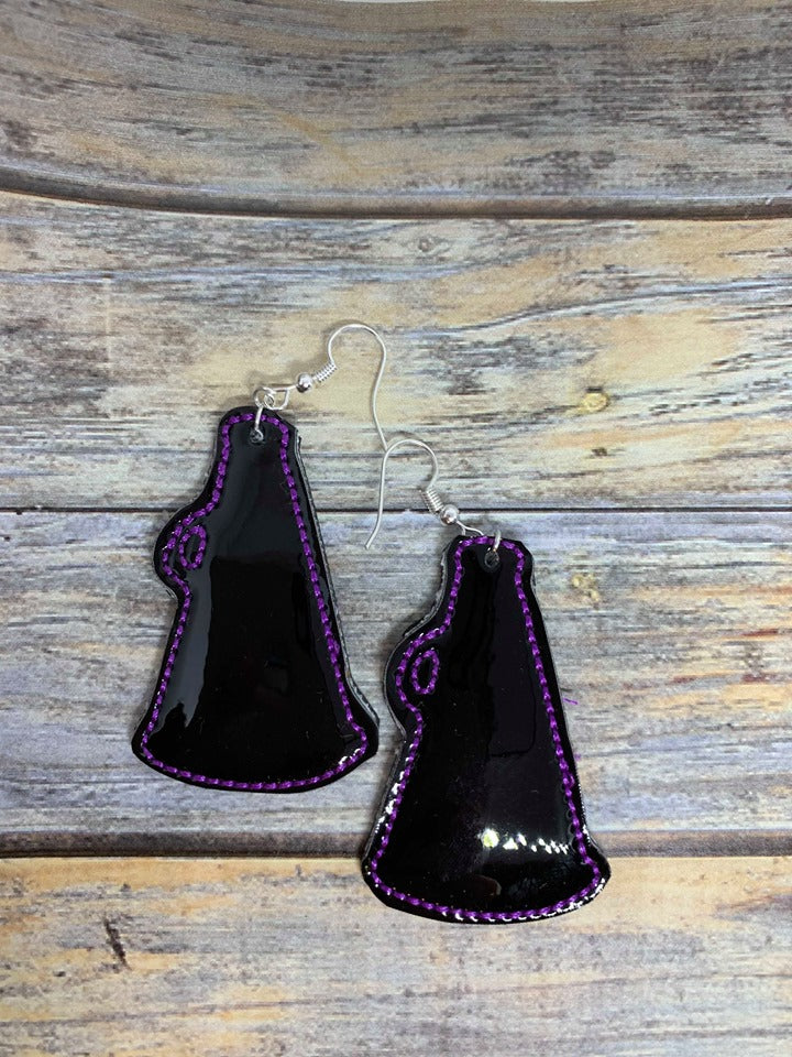 Megaphone Earrings - 3 sizes - Digital Embroidery Design
