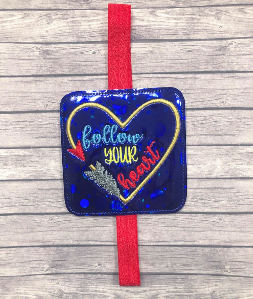 Follow Your Heart Book Band - Digital Embroidery Design