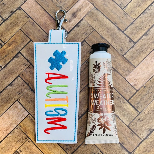 Autism Awareness Hand Cream Holder 5x7 - DIGITAL Embroidery DESIGN
