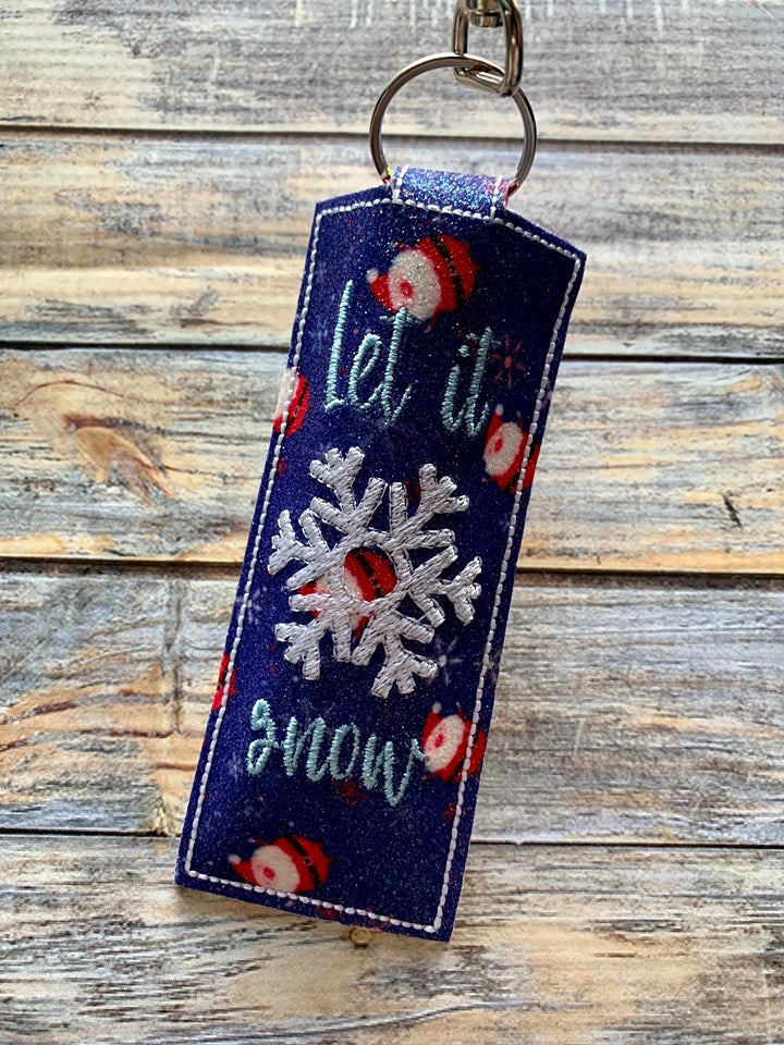 Let it Snow Hand Cream Holder 5x7 - DIGITAL Embroidery DESIGN
