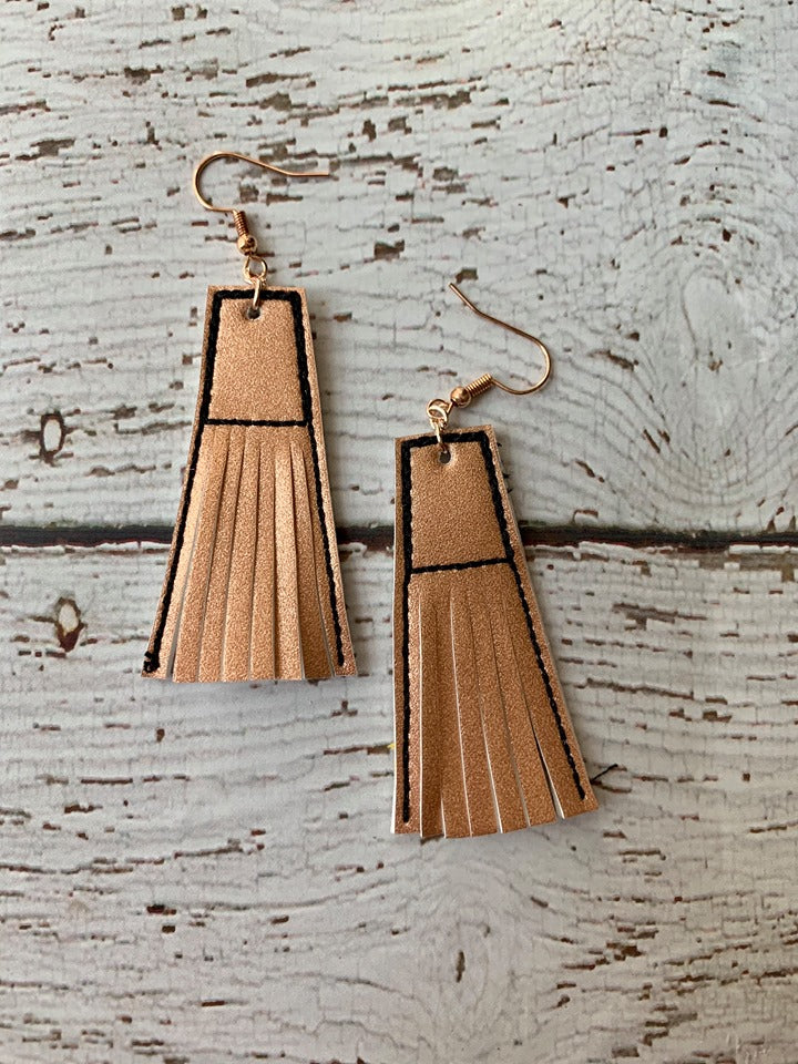 Fringe Earrings - 3 sizes - 4x4 and 5x7 Grouped- Digital Embroidery Design