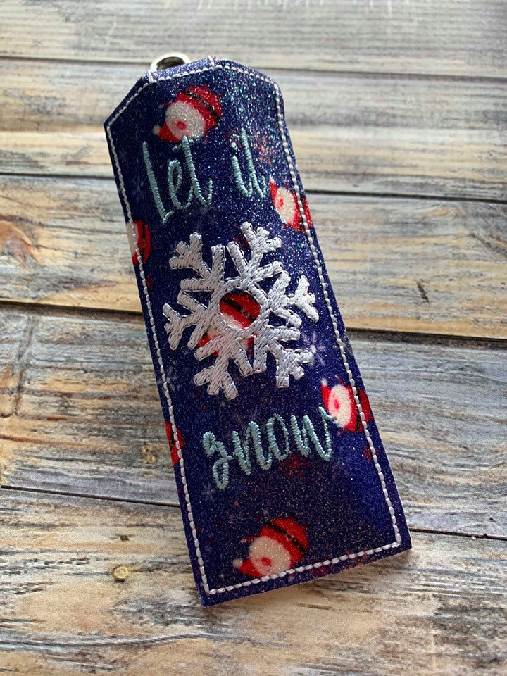 Let it Snow Hand Cream Holder 5x7 - DIGITAL Embroidery DESIGN
