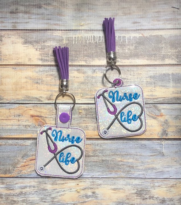 Nurse Life Fobs -  DIGITAL Embroidery DESIGN