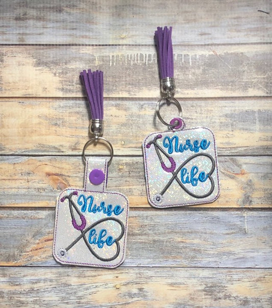 Nurse Life Fobs -  DIGITAL Embroidery DESIGN