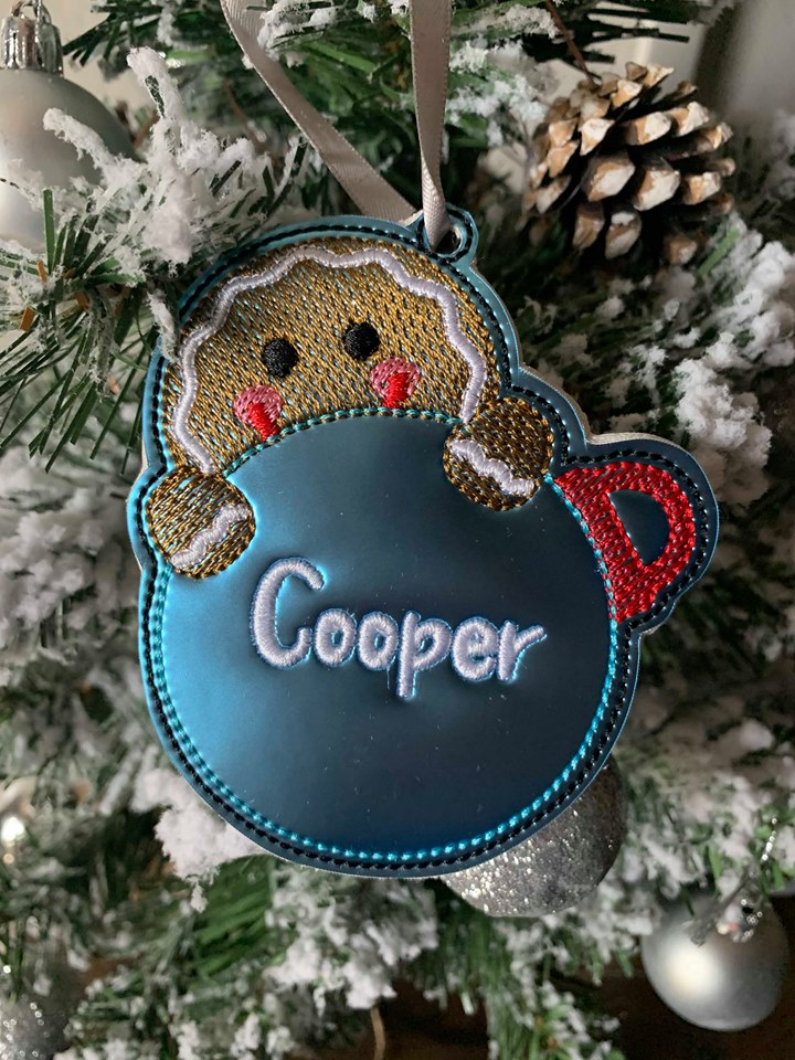 Peeking Ornament Set of 6 - Digital Embroidery Design