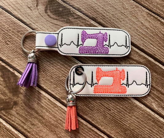 Sewing Machine EKG Fobs - DIGITAL Embroidery DESIGN