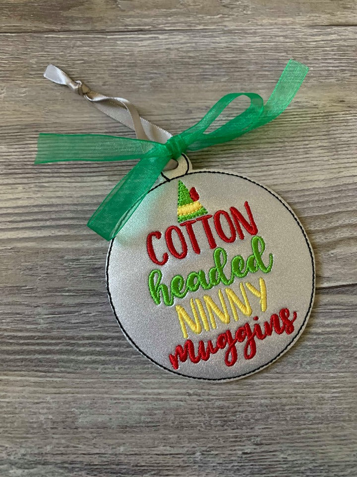 Cotton Headed Ninny Muggins Ornament - Digital Embroidery Design