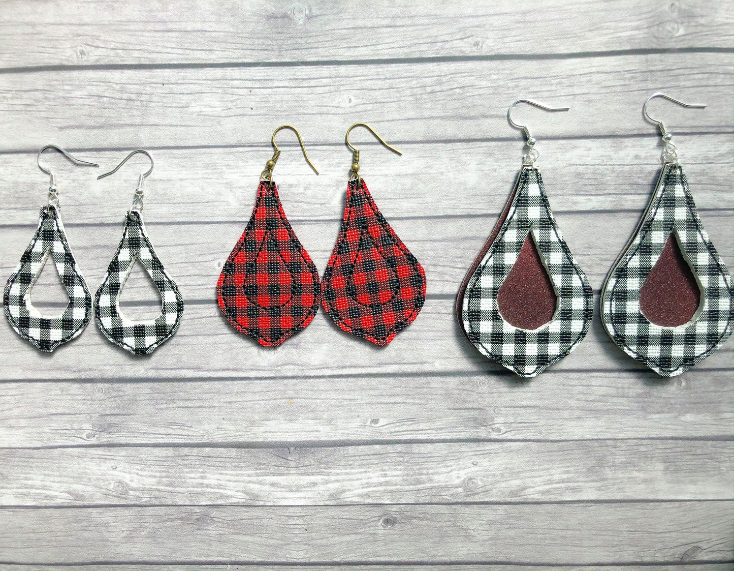 Ellie Earrings - 3 sizes - 4x4 and 5x7 Grouped- Digital Embroidery Design