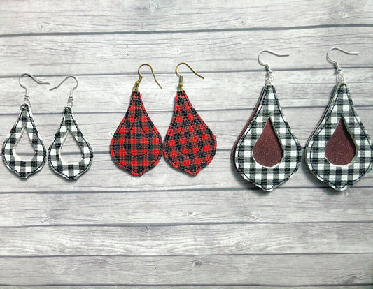 Ellie Earrings - 3 sizes - 4x4 and 5x7 Grouped- Digital Embroidery Design