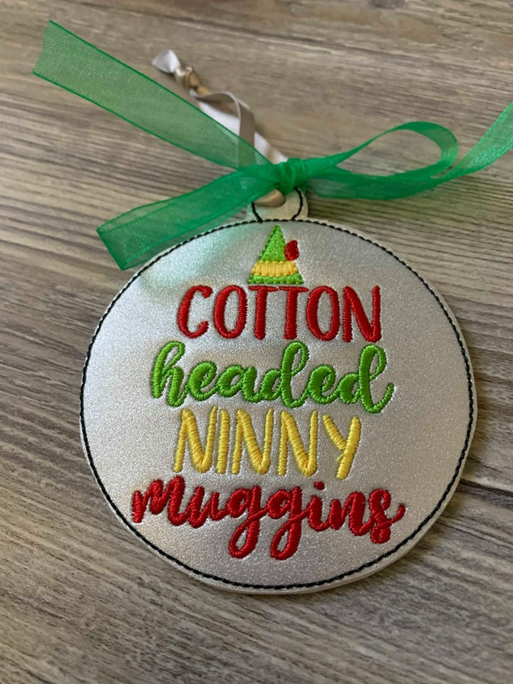 Cotton Headed Ninny Muggins Ornament - Digital Embroidery Design