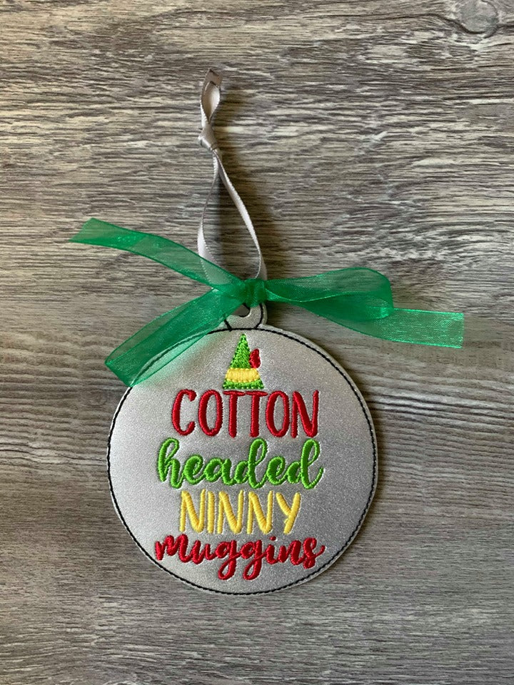 Cotton Headed Ninny Muggins Ornament - Digital Embroidery Design