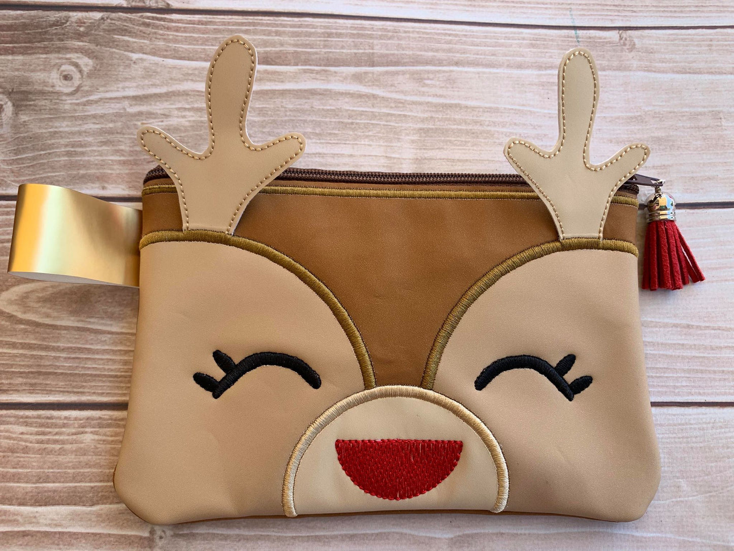 3D Girl Reindeer Zipper Bag - 3 Sizes - Digital Embroidery Design