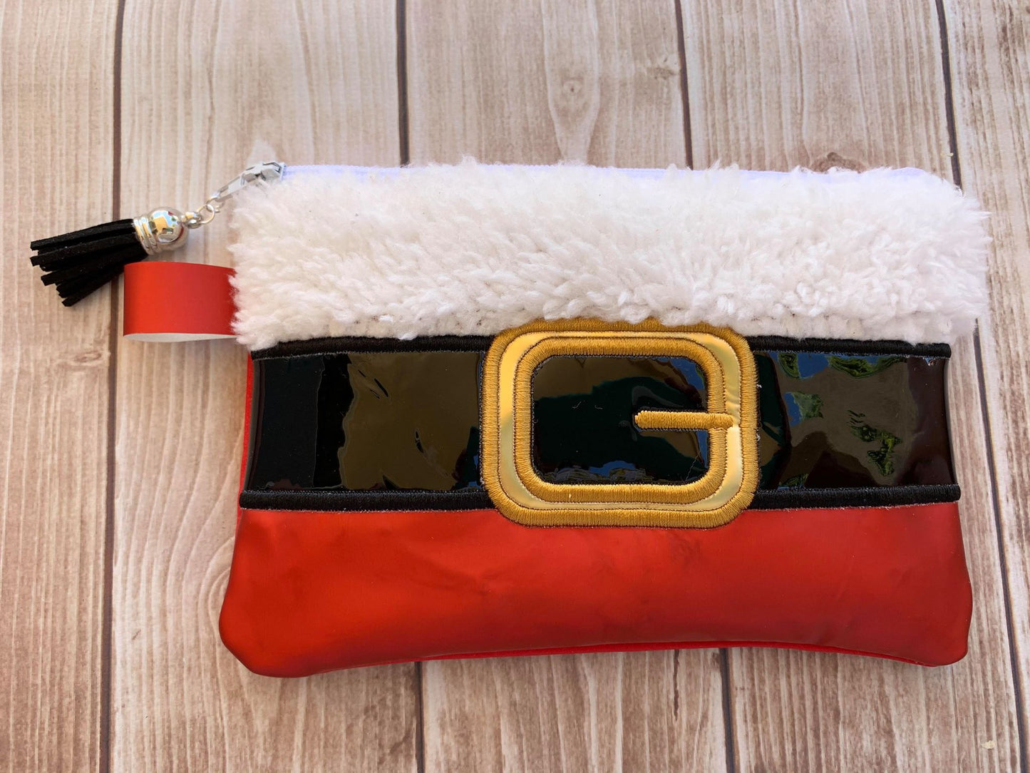 Santa Belt Zipper Bag - 3 Sizes - Digital Embroidery Design