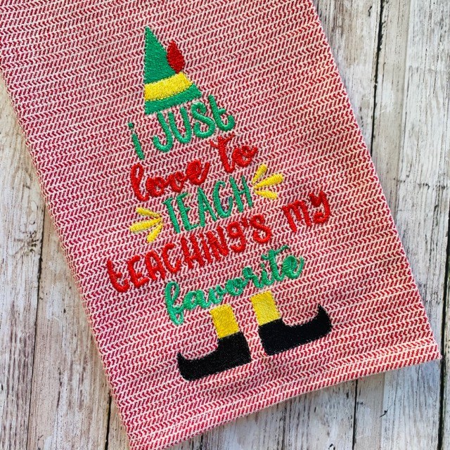 I Just Love to Teach 5x7 & 6x10 - Digital Embroidery Design