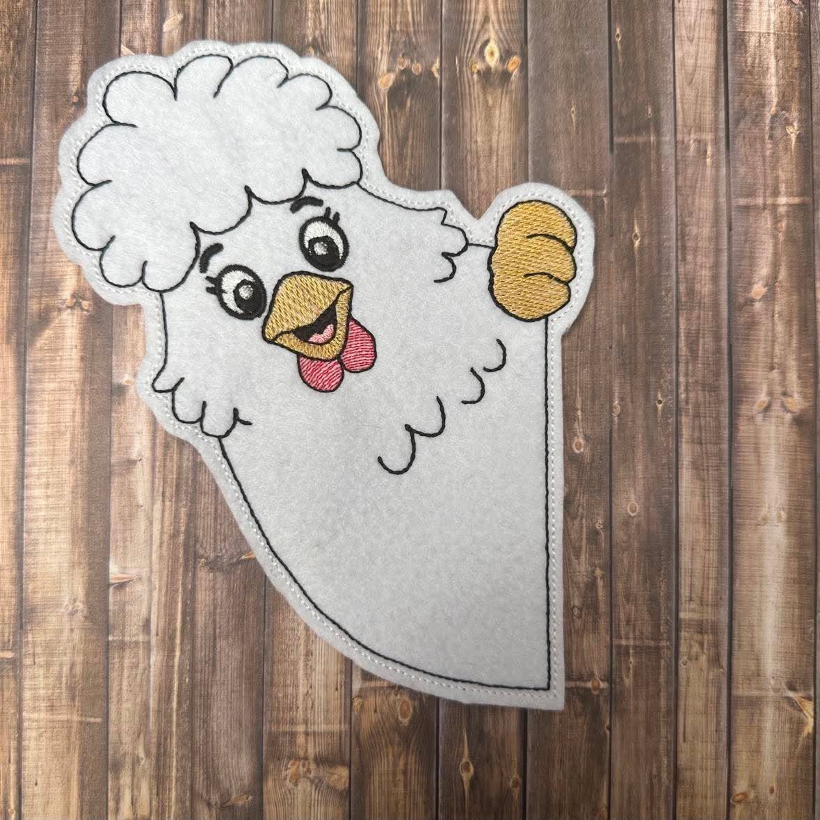 Chicken Door Hugger – 3 Sizes – 5 x 7, 6 x 10 and 8 x 12 DIGITAL Embroidery Design