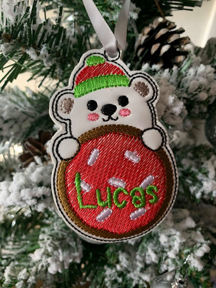Peeking Ornament Set of 6 - Digital Embroidery Design