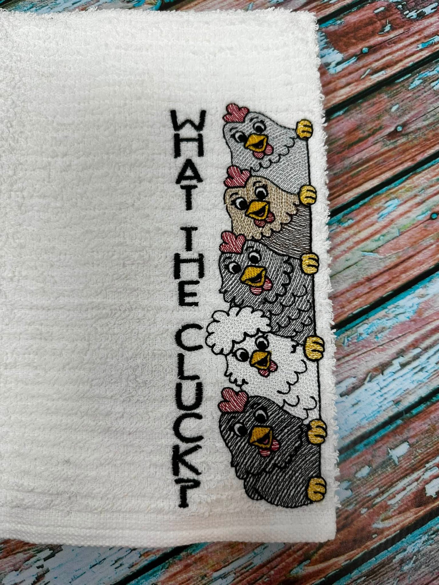 Sketch Fill Chicken Hugger – What the Cluck – 4 x 4, 5 x 7, 6 x 10 and 8 x 12 – DIGITAL Embroidery Design