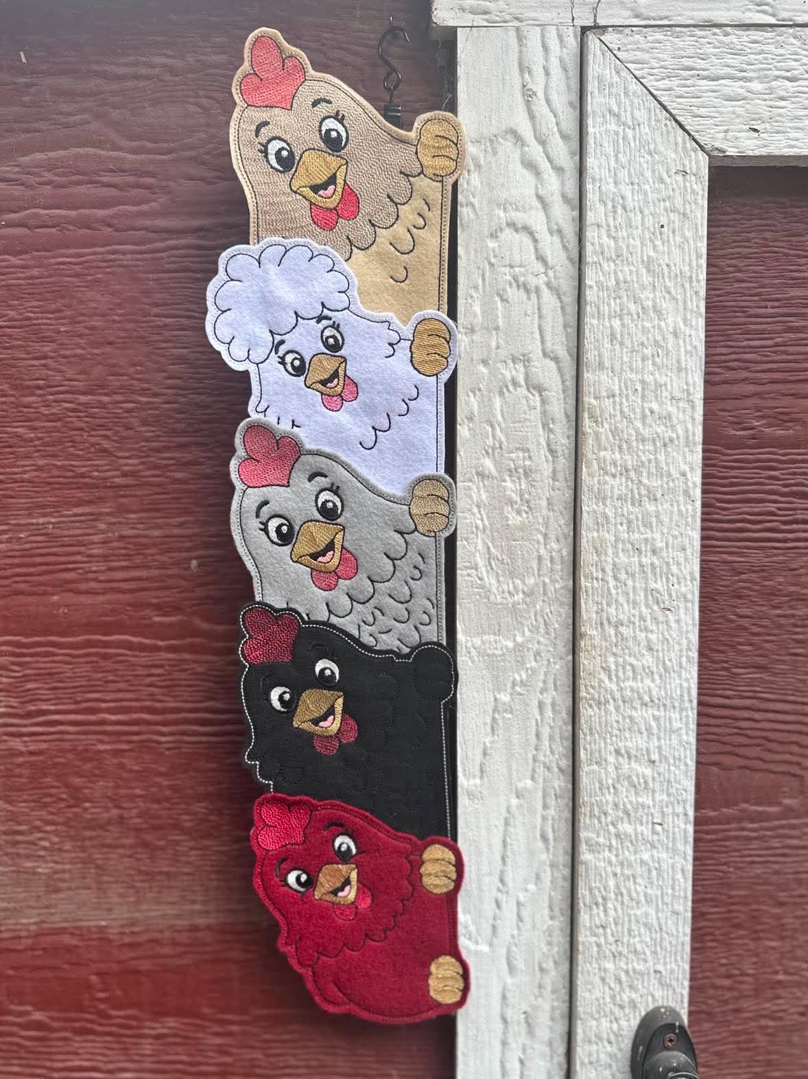 Chicken Door Hugger – 3 Sizes – 5 x 7, 6 x 10 and 8 x 12 DIGITAL Embroidery Design