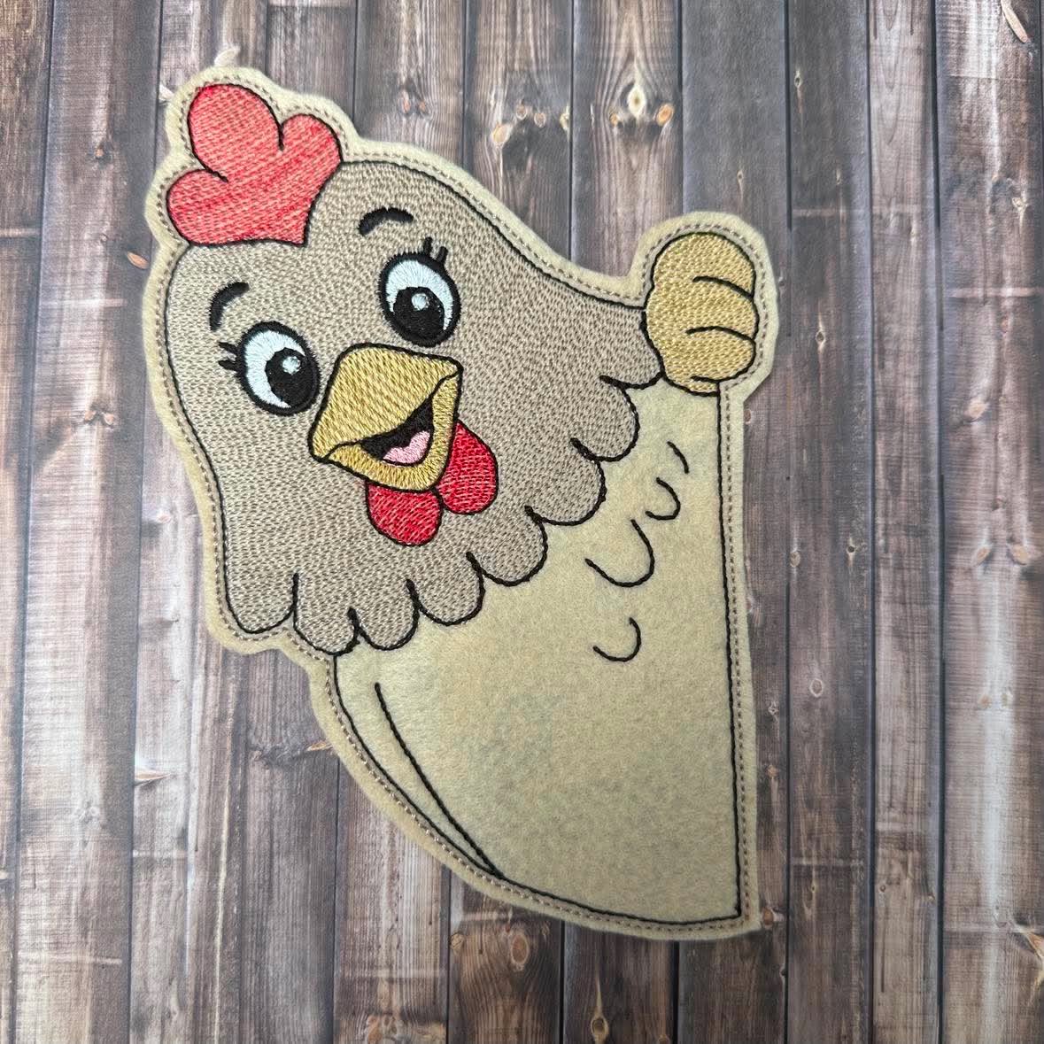 Chicken Door Hugger – 3 Sizes – 5 x 7, 6 x 10 and 8 x 12 DIGITAL Embroidery Design
