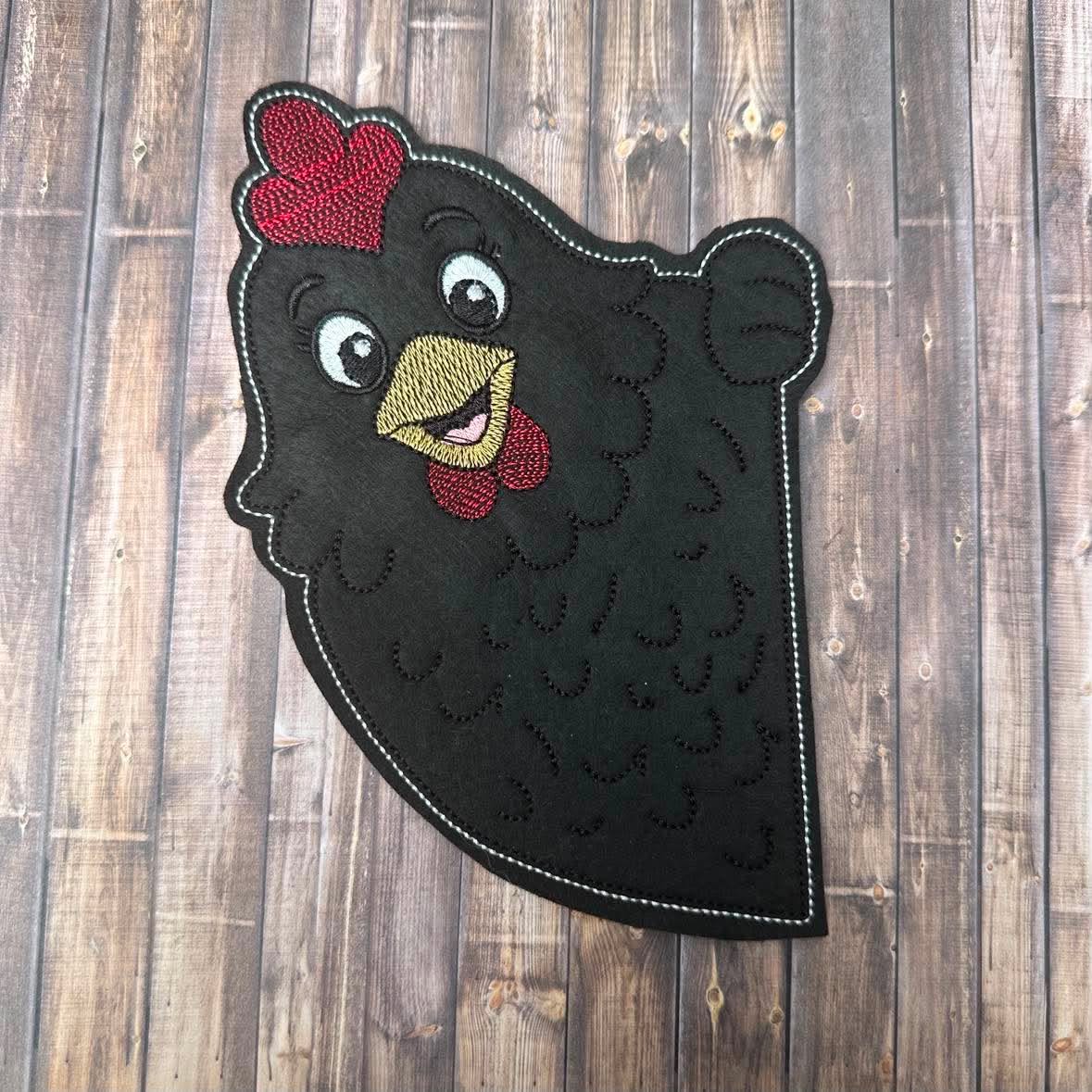 Chicken Door Hugger – 3 Sizes – 5 x 7, 6 x 10 and 8 x 12 DIGITAL Embroidery Design