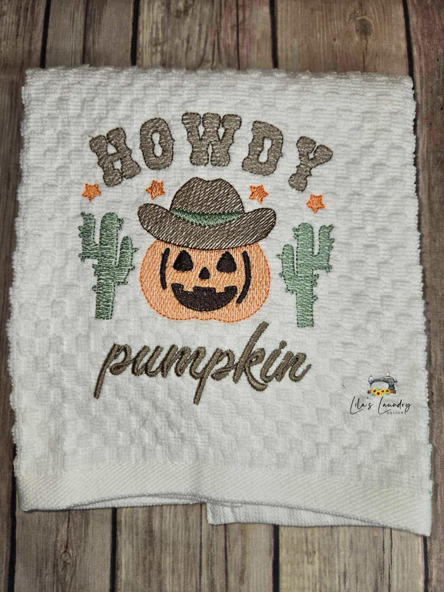 Howdy Pumpkin - 3 Sizes - Digital Embroidery Design