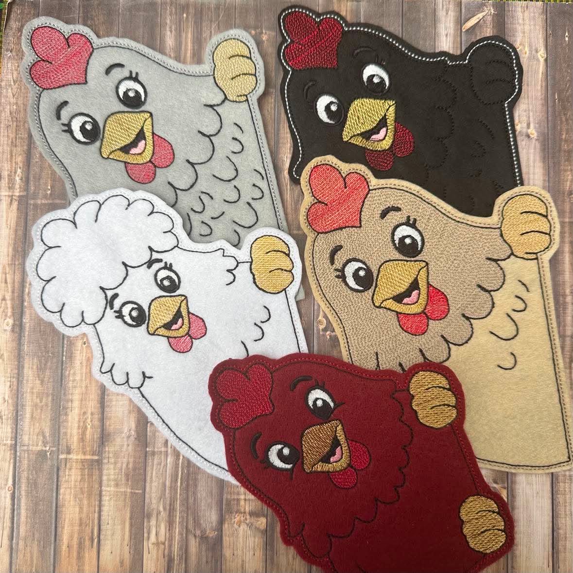 Chicken Door Hugger – 3 Sizes – 5 x 7, 6 x 10 and 8 x 12 DIGITAL Embroidery Design