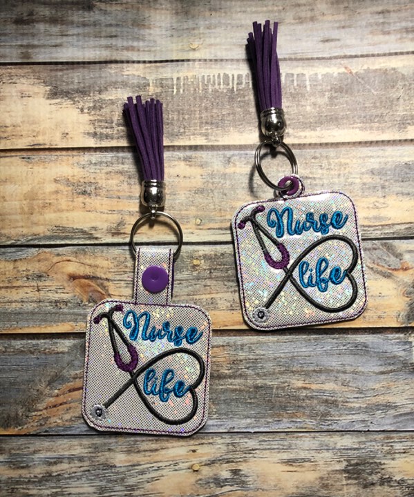 Nurse Life Fobs -  DIGITAL Embroidery DESIGN