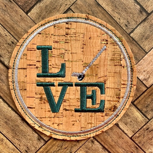 Love Hockey Coaster 4x4 - DIGITAL Embroidery DESIGN