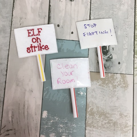 On strike doll sign feltie - Digital Embroidery Design