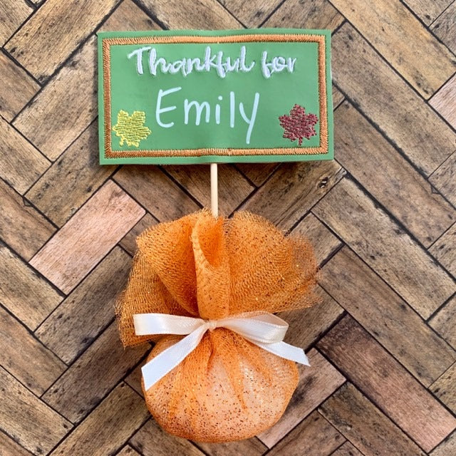 Thankful Place Card Feltie - Digital Embroidery Design