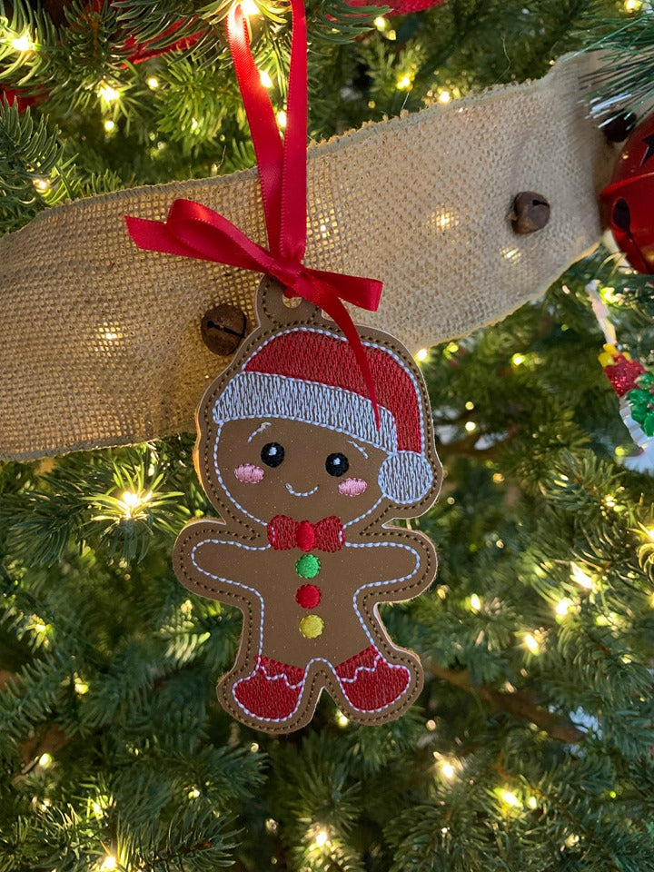 Gingerbread Family Ornament Set - Digital Embroidery Design