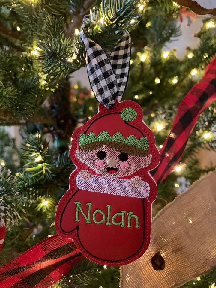 Peeking Ornament Set of 6 - Digital Embroidery Design
