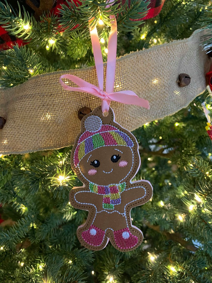 Gingerbread Family Ornament Set - Digital Embroidery Design