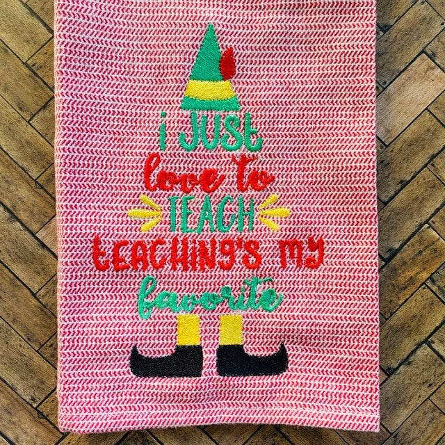 I Just Love to Teach 5x7 & 6x10 - Digital Embroidery Design