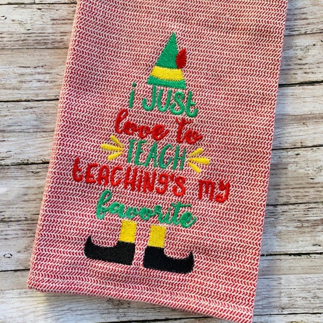 I Just Love to Teach 5x7 & 6x10 - Digital Embroidery Design
