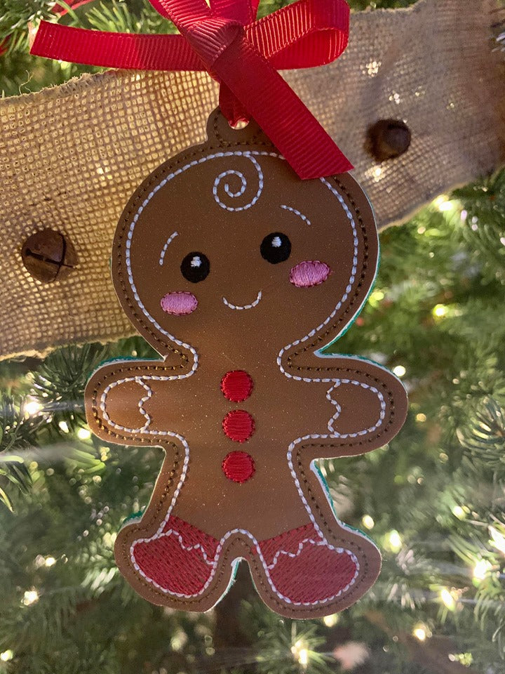 Gingerbread Family Ornament Set - Digital Embroidery Design