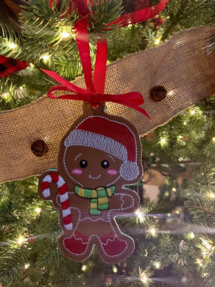 Gingerbread Family Ornament Set - Digital Embroidery Design
