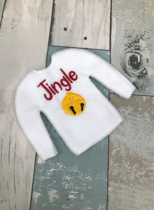 Jingle Doll Sweater 5x7 - Digital Embroidery Design