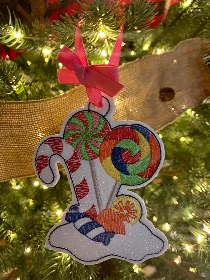 Gingerbread Family Ornament Set - Digital Embroidery Design