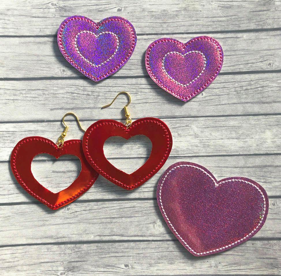 Heart Cut Out Felties - 3 sizes - Digital Embroidery Design