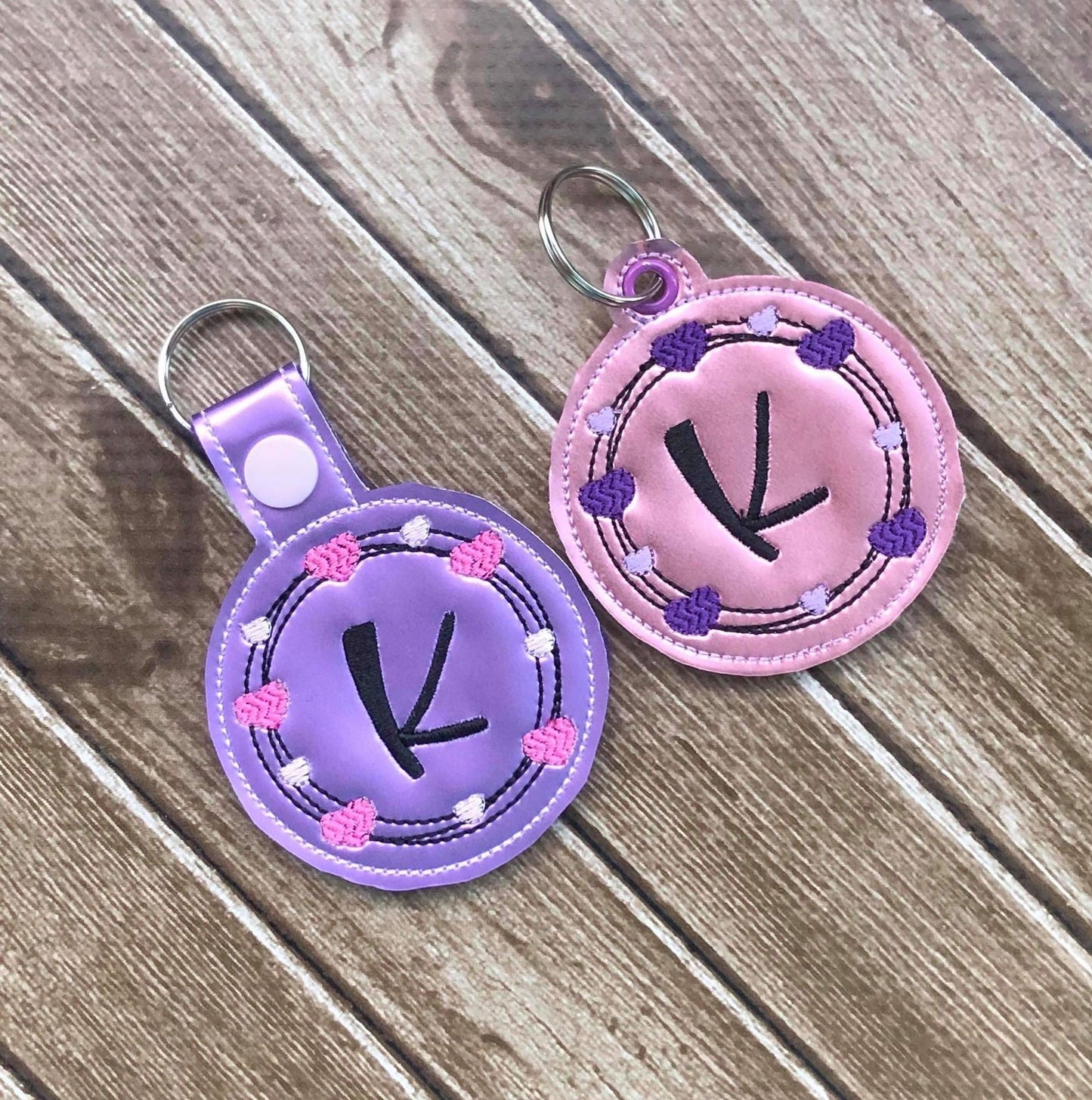 Heart Frame Monogram Fobs -  DIGITAL Embroidery DESIGN