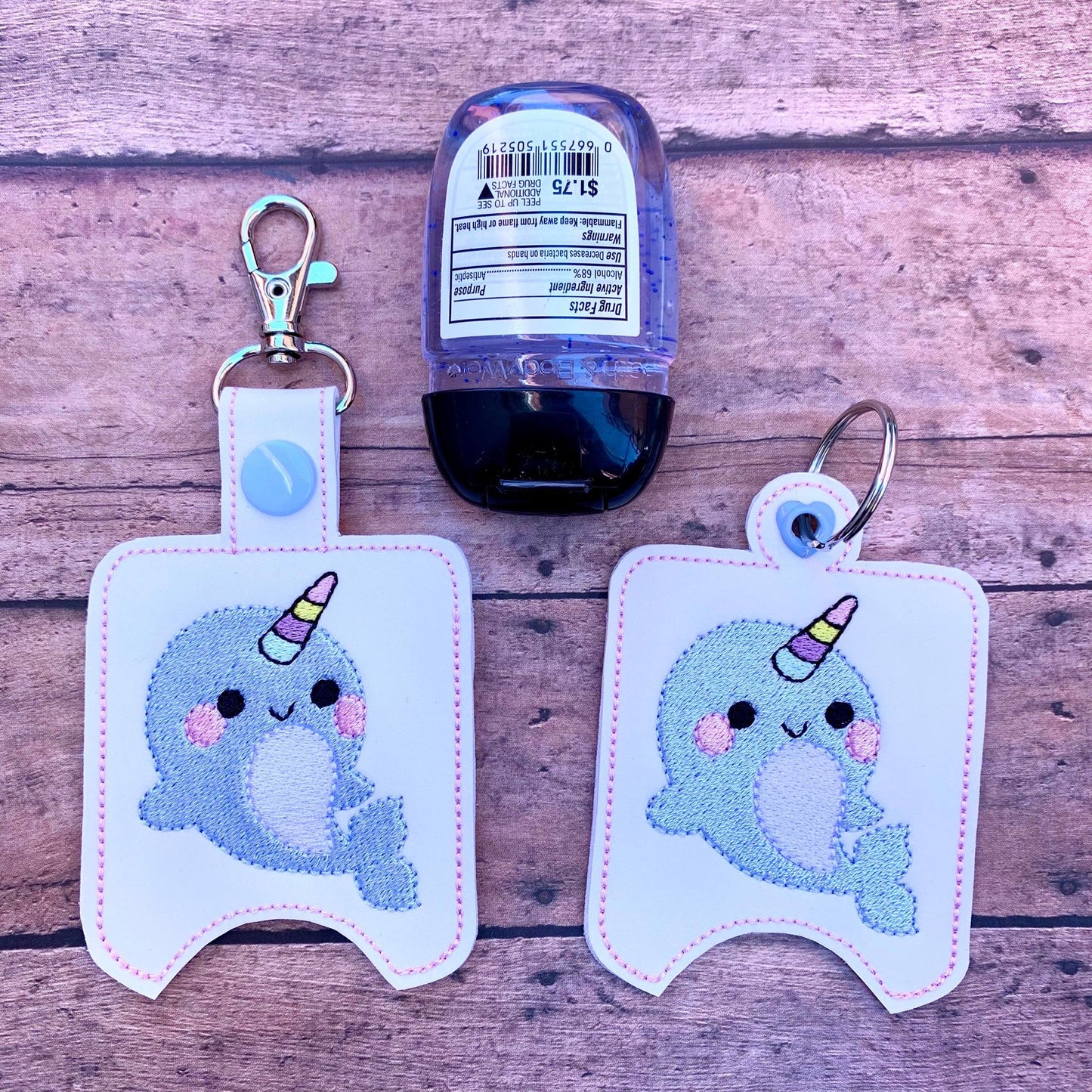 Narwhal Sanitizer Holders - DIGITAL Embroidery DESIGN