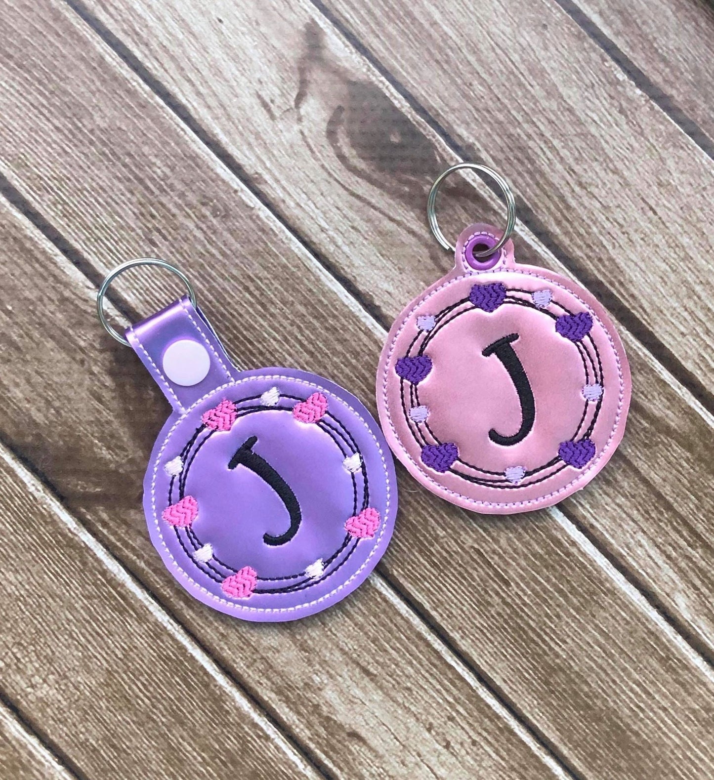 Heart Frame Monogram Fobs -  DIGITAL Embroidery DESIGN