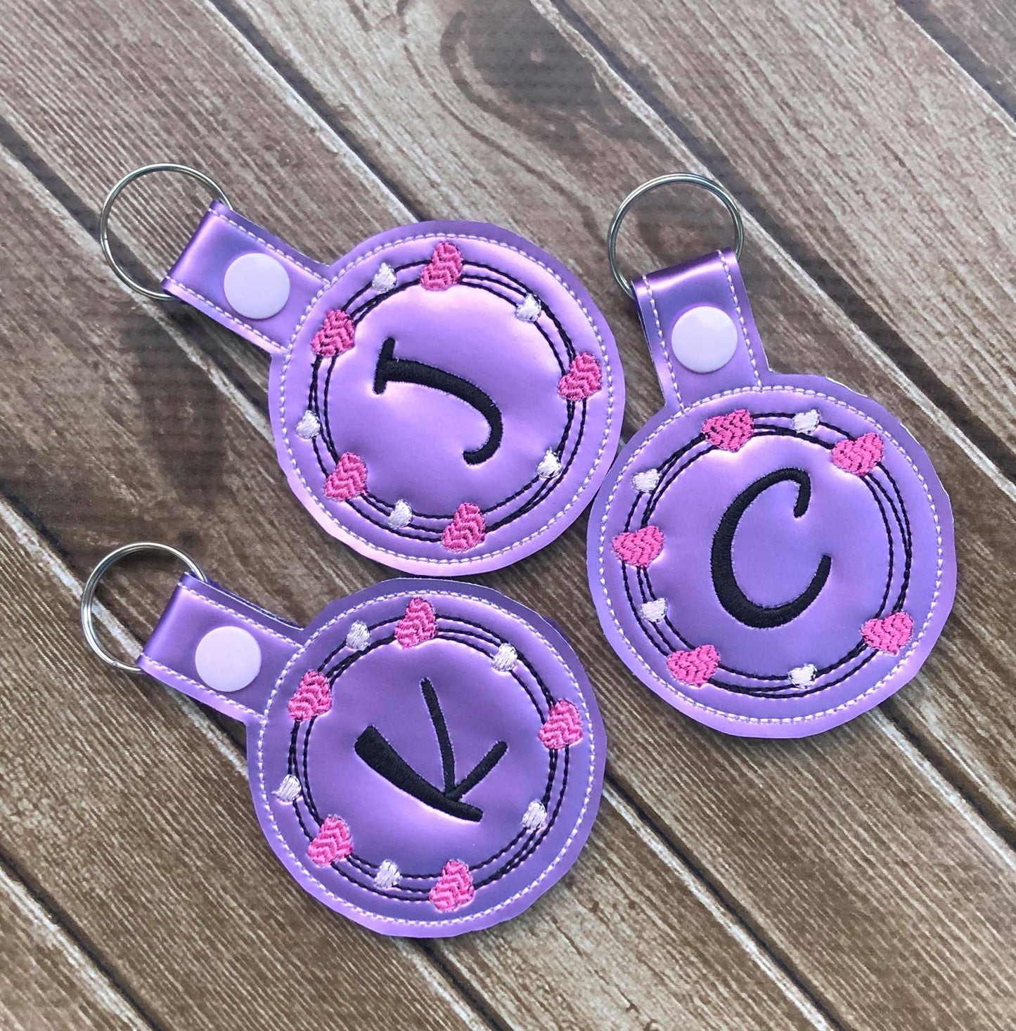 Heart Frame Monogram Fobs -  DIGITAL Embroidery DESIGN