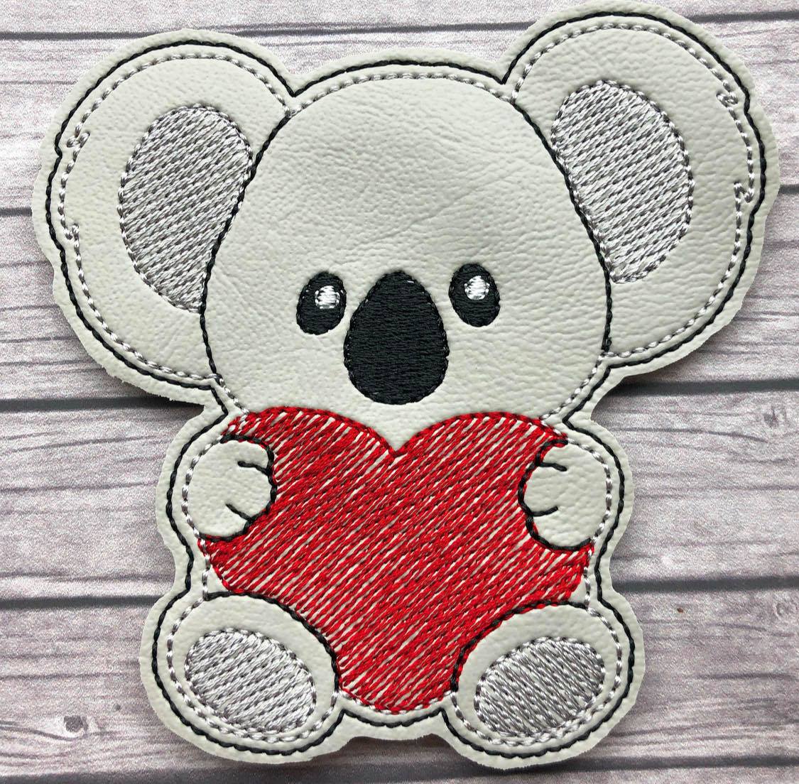 Koala Heart Felties - 3 sizes - Digital Embroidery Design