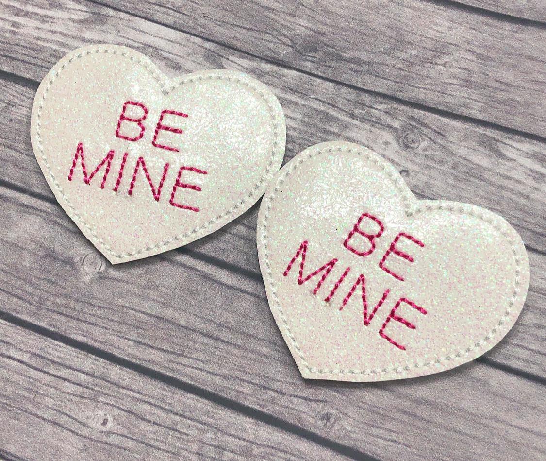 Be Mine Heart Felties - 3 sizes - Digital Embroidery Design