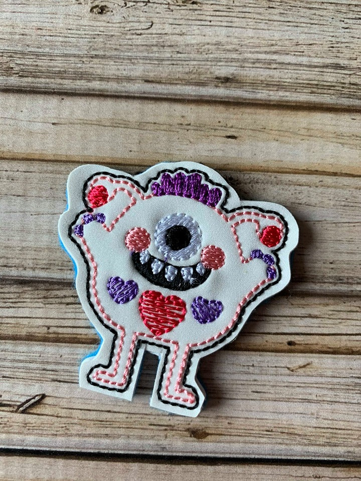 Love Monster Number 2 Felties - 3 sizes - Digital Embroidery Design