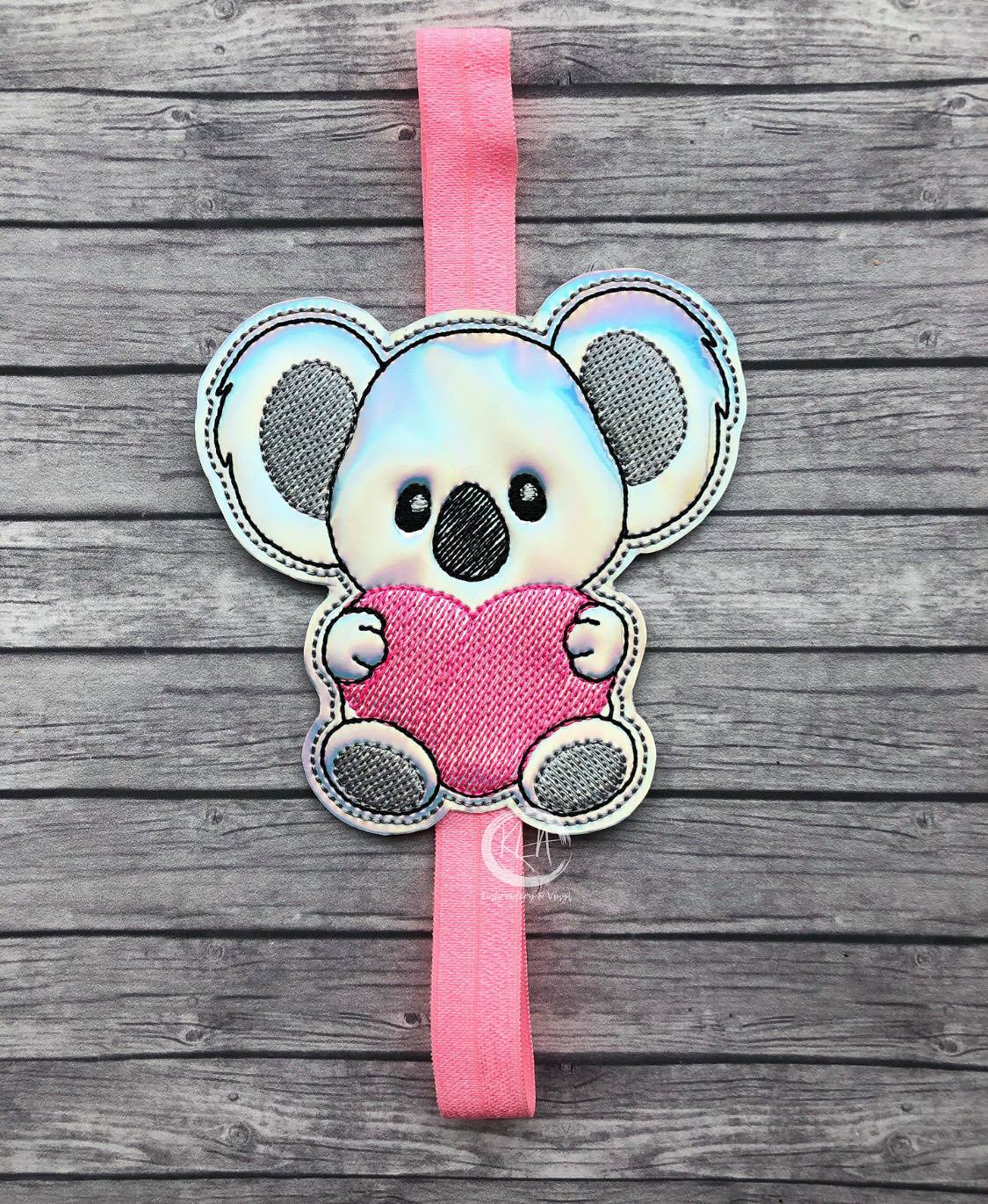 Koala Heart Book Band - Digital Embroidery Design
