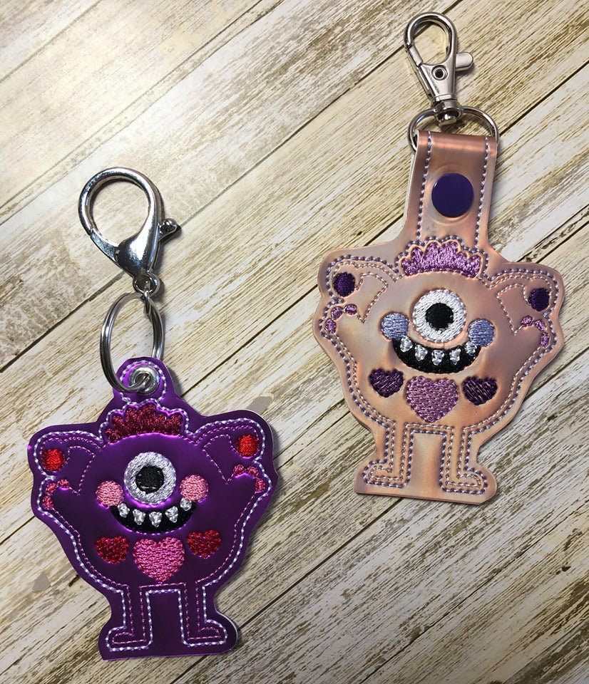 Love Monster Number 2 Fobs -  DIGITAL Embroidery DESIGN