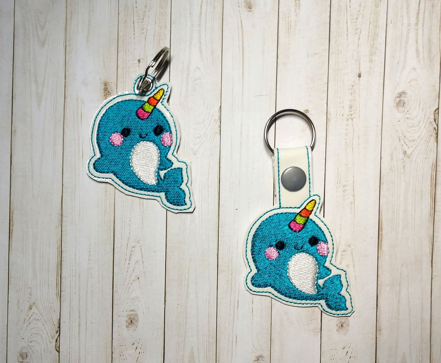 Narwhal Fobs -  DIGITAL Embroidery DESIGN